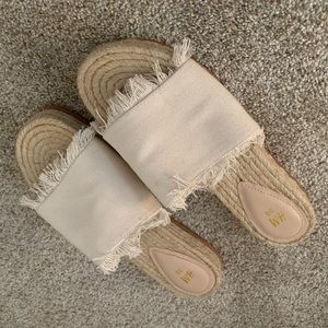 Open Toe espadrille fringe sandals